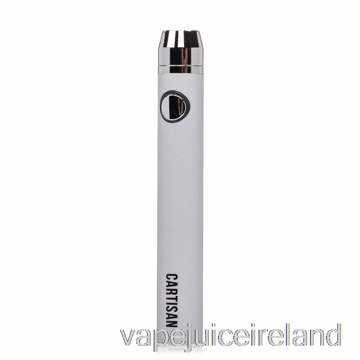 Vape Juice Cartisan Button VV 650 510 Battery Silver